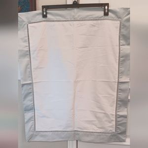 NEW PB Twin duvet cover & 1 sham- White with Powder Blue trim (No tags)